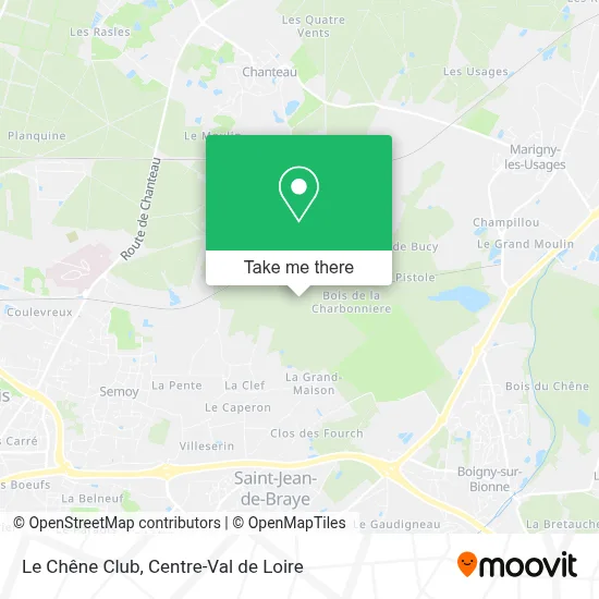 Le Chêne Club map