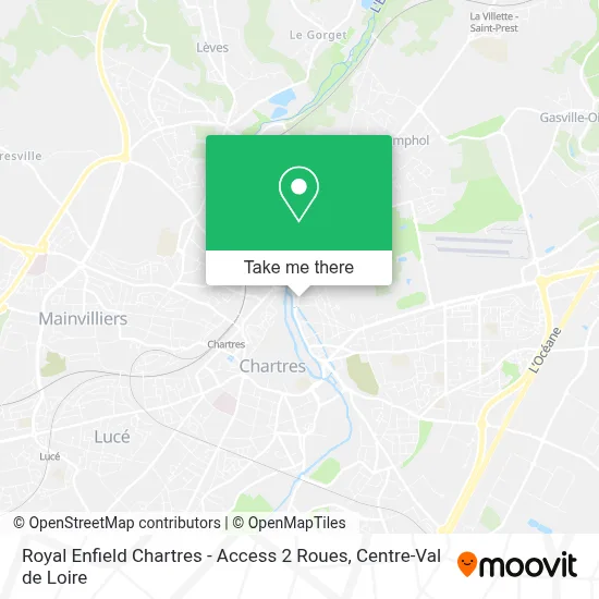 Royal Enfield Chartres - Access 2 Roues map
