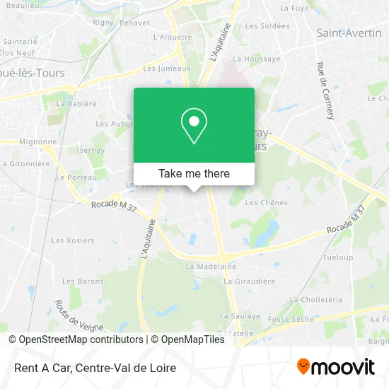 Rent A Car map