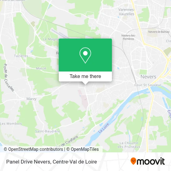 Panel Drive Nevers map