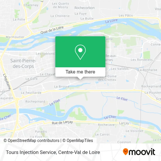 Tours Injection Service map