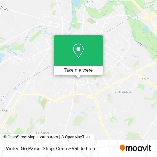 Vinted Go Parcel Shop map