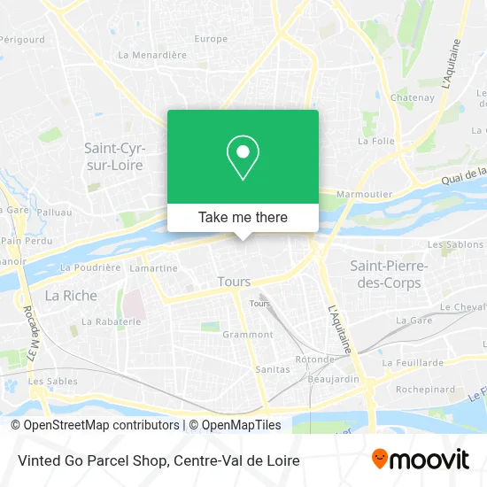 Vinted Go Parcel Shop map