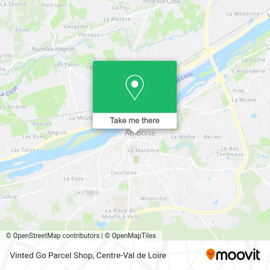 Vinted Go Parcel Shop map