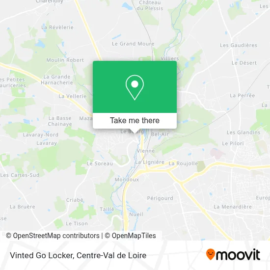 Vinted Go Locker map