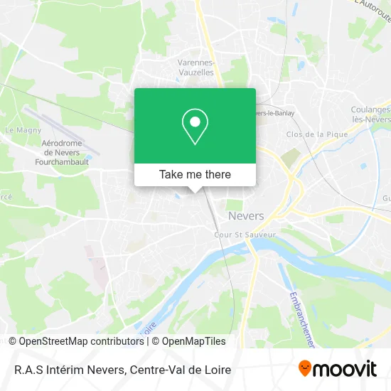 R.A.S Intérim Nevers map