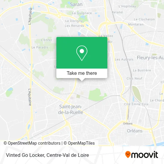 Vinted Go Locker map