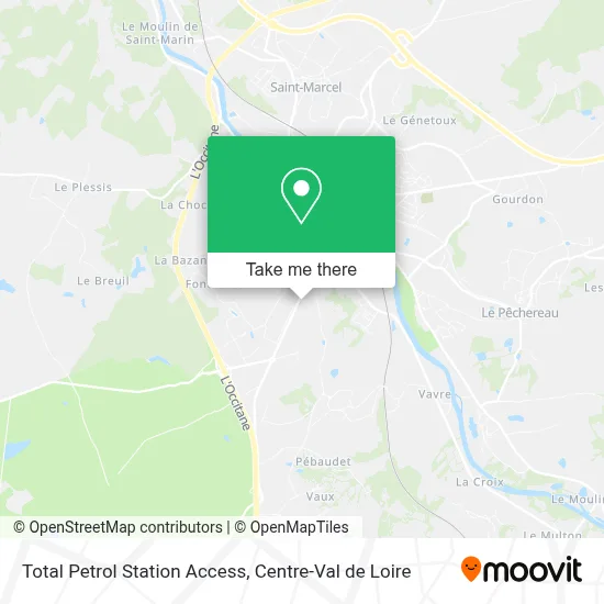 Total Petrol Station Access map