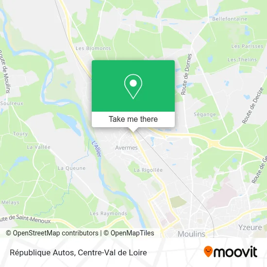 République Autos map