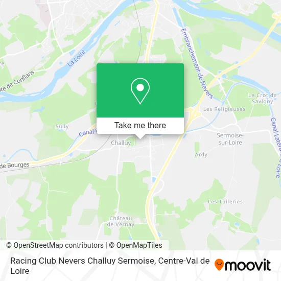 Racing Club Nevers Challuy Sermoise map