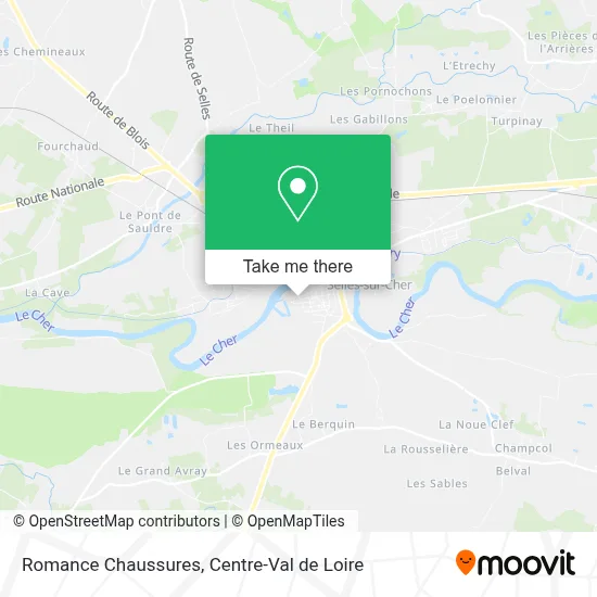 Romance Chaussures map
