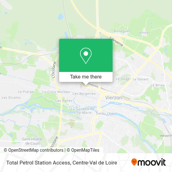 Total Petrol Station Access map