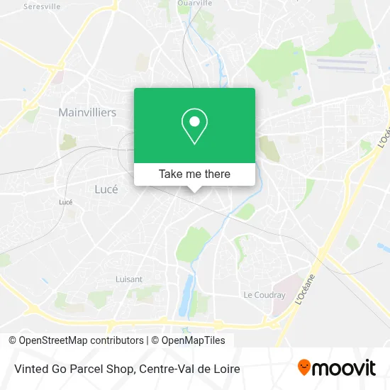 Vinted Go Parcel Shop map