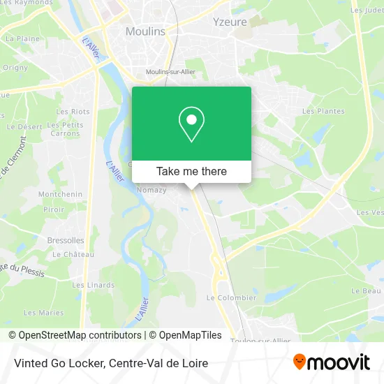 Vinted Go Locker map