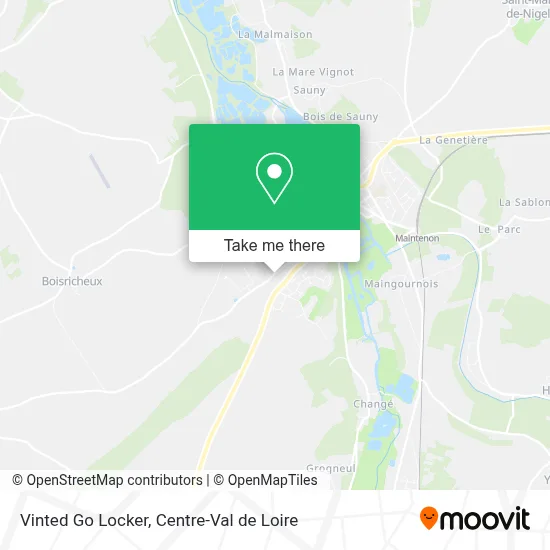 Vinted Go Locker map
