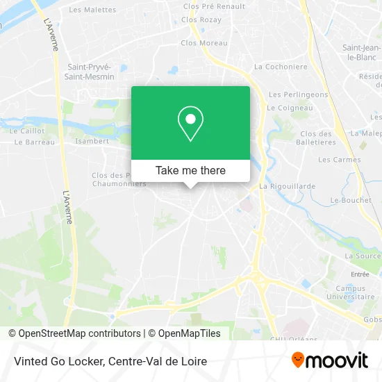 Vinted Go Locker map