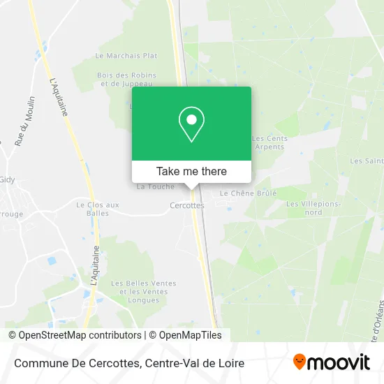 Commune De Cercottes map