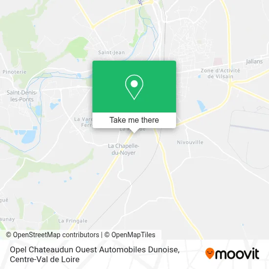 Opel Chateaudun Ouest Automobiles Dunoise map