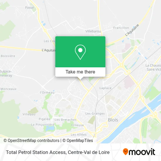 Total Petrol Station Access map