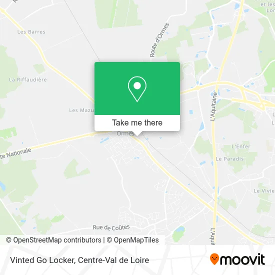 Vinted Go Locker map