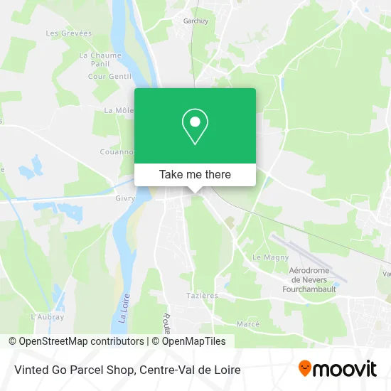 Vinted Go Parcel Shop map