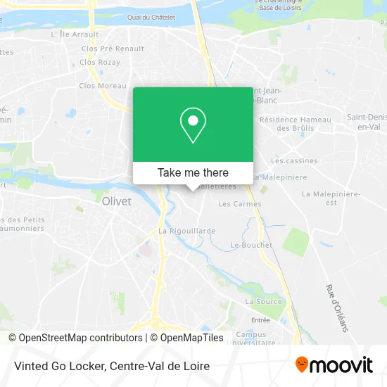 Vinted Go Locker map