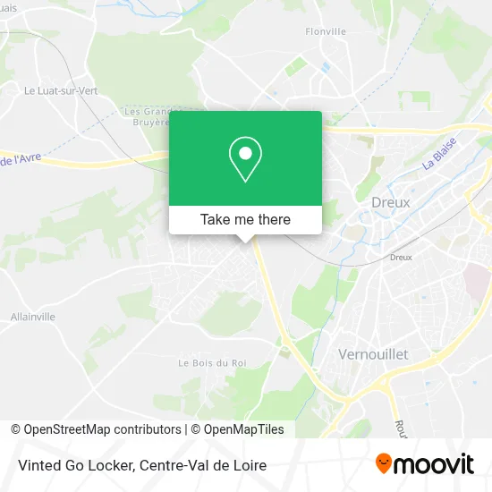 Vinted Go Locker map