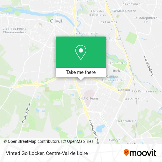 Vinted Go Locker map