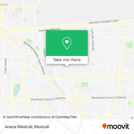 Araiza Mexicali map