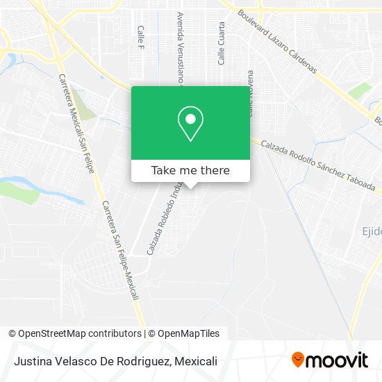 Justina Velasco De Rodriguez map