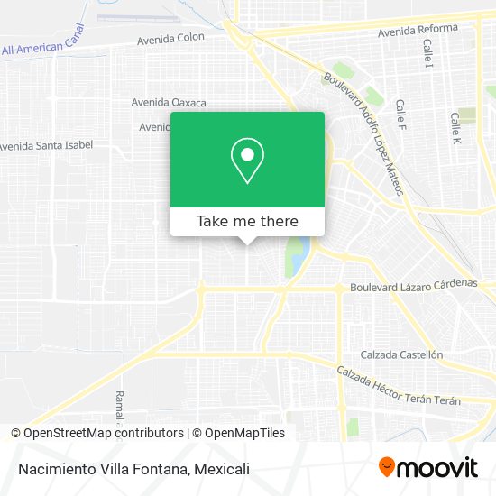 Nacimiento Villa Fontana map