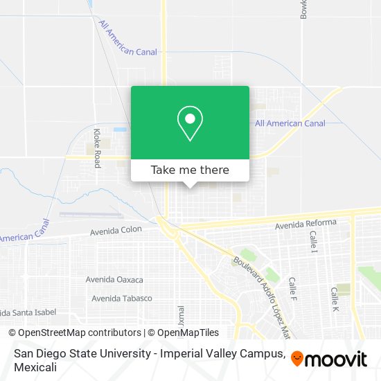 San Diego State University - Imperial Valley Campus map