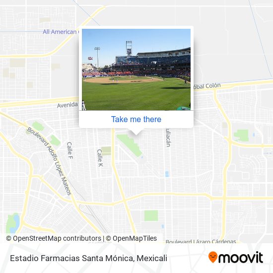 Estadio Farmacias Santa Mónica map