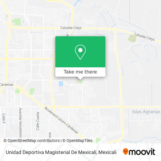 Mapa de Unidad Deportiva Magisterial De Mexicali