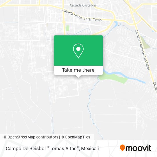 Campo De Beisbol ""Lomas Altas"" map