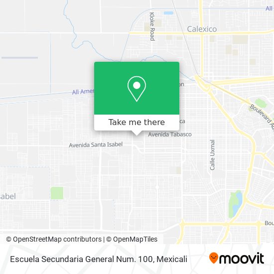Escuela Secundaria General Num. 100 map