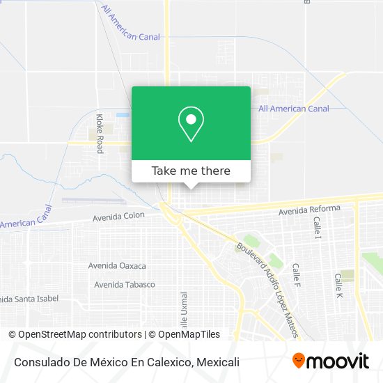 Consulado De México En Calexico map