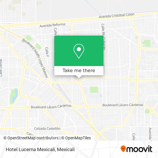 Hotel Lucerna Mexicali map