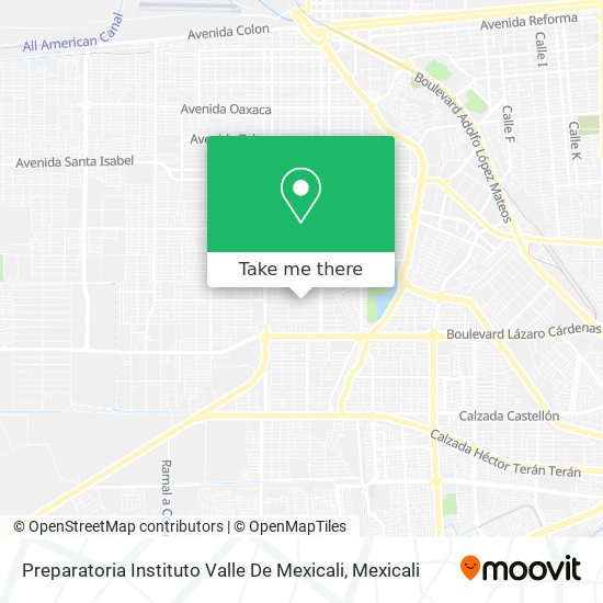 Preparatoria Instituto Valle De Mexicali map