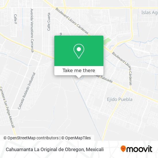 Cahuamanta La Original de Obregon map