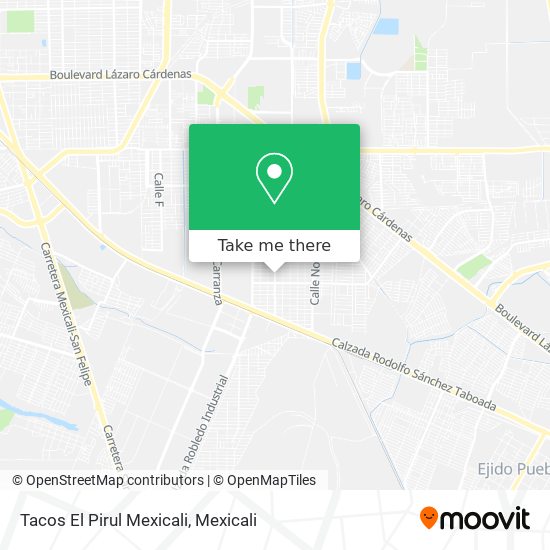 Mapa de Tacos El Pirul Mexicali
