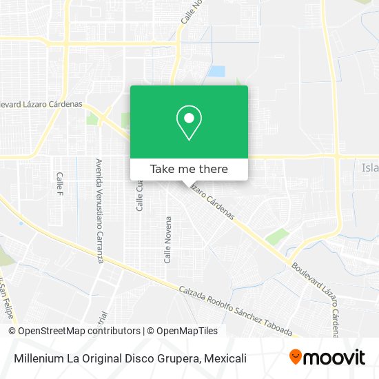 Mapa de Millenium La Original Disco Grupera