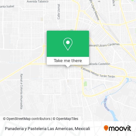 Panaderia y Pasteleria Las Americas map