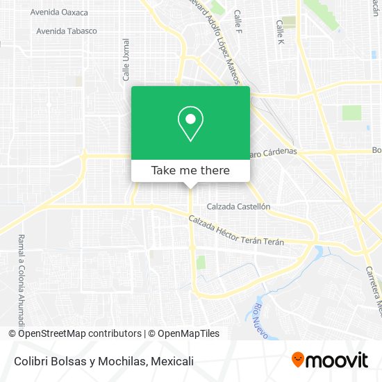 Mapa de Colibri Bolsas y Mochilas