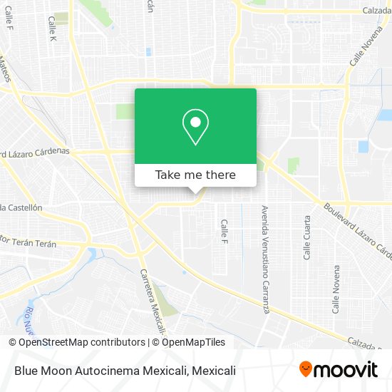 Blue Moon Autocinema Mexicali map