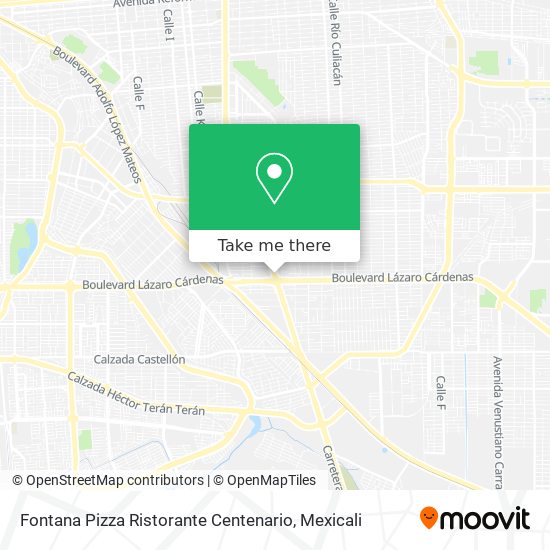 Fontana Pizza Ristorante Centenario map