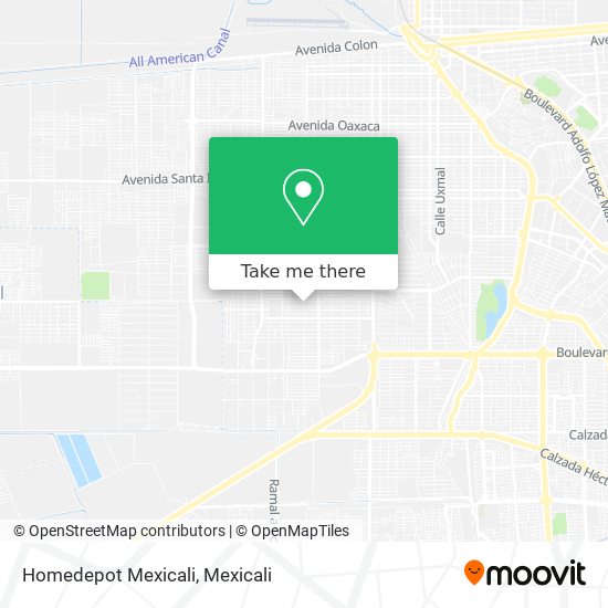 Mapa de Homedepot Mexicali