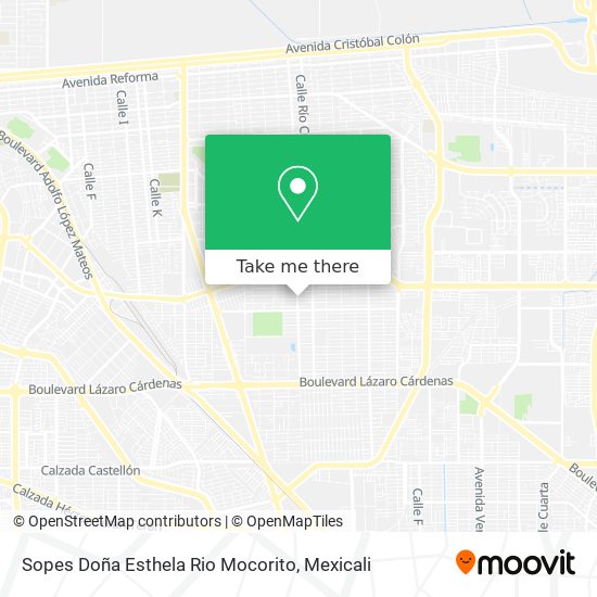 Mapa de Sopes Doña Esthela Rio Mocorito