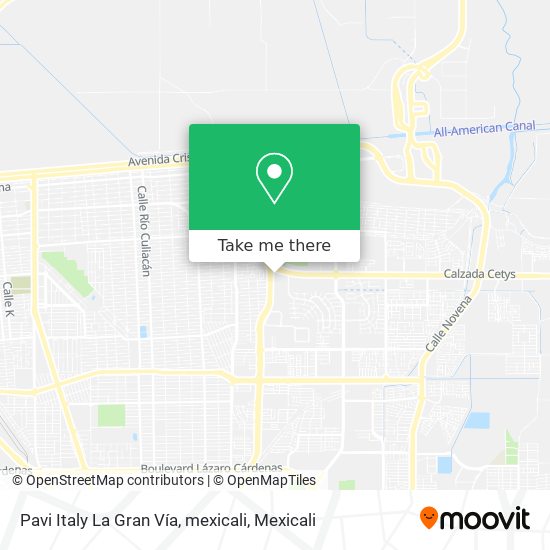 Pavi Italy La Gran Vía, mexicali map