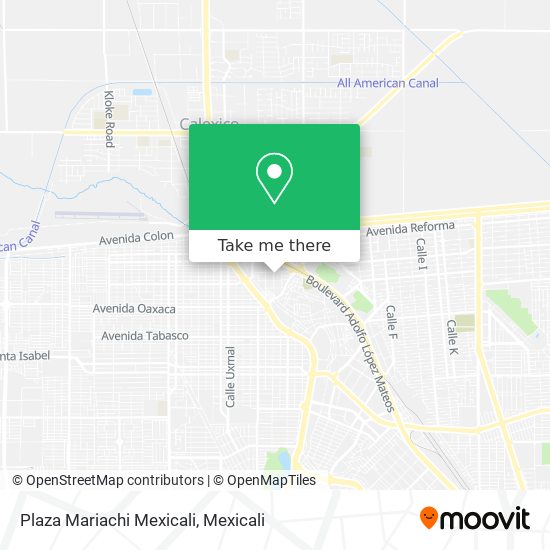 Plaza Mariachi Mexicali map